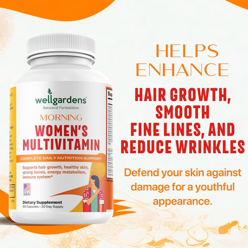 100% Pure Multivitamin for Women + Hair Growth Vitamins - Biotin, Vitamins, Minerals, Antioxidant Complex - Supports Hair Growth, Healthy Skin, St...