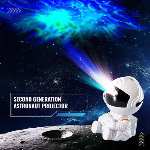 Astronaut Galaxy Night Light Projector - 2nd Generation Space Buddy Projector Star Nebula Ceiling LED Lamp with Timer and Remote - Gift for Kids, ...