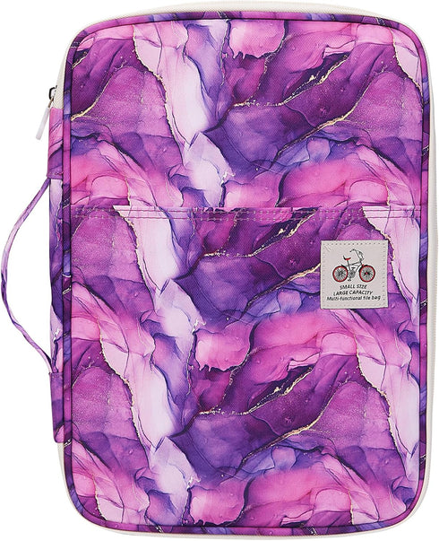 Travel Portfolio Organizer Waterproof A4 Document Bag Multifunctional Travel Note Pouch Zippered Case for Notebook, Ipad, Journals, Sketch Books(M...