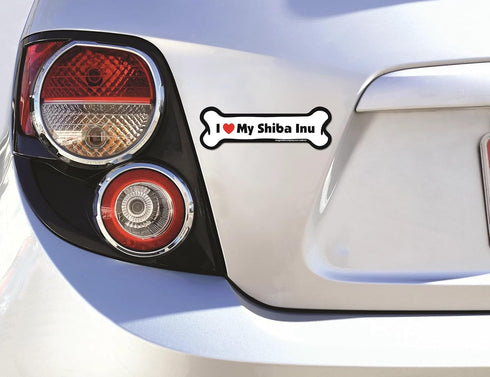 Imagine This Company I Love My Breed Bone Shaped Pet Magnet; Removable Magnets for Cars, Fridges, Lockers & More, Stylish Pet Inspired Car Accesso...
