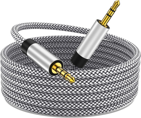 3.5mm Nylon Braided Aux Cable 6FT, Audio Auxiliary Input Adapter Male to Male Cord for Headphones, Car, Home Stereos, Speaker, iPhone, iPad, iPod,...