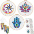 Louise Maelys 3 Set Tarot Evil eye Embroidery Kits for Beginners,Adults Starter Cross Stitch Kit DIY Needlepoint Kits with hamsa hand sun moon lou...