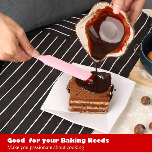 Heat Resistant Silicone Spatulas Set 6pcs, Seamless Design Non-Stick Mixing Spatulas with Stainless Steel Core, Premium BPA-Free Rubber Spatula Ba...