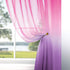 Pink and Purple Curtains for Girls Bedroom Decor Set 1 Single Panel Pocket Window Voile Pastel Sheer Ombre Rainbow Curtain for Kid Room Decoration...