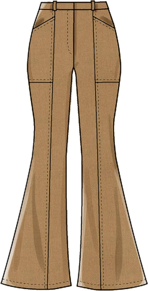 McCall Pattern Company McCall's Women's Bell Bottom Pants Sewing Patterns, Sizes 6-14...