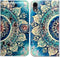 Case for iPhone XR, Green Circular Mandala Leather Flip Wallet Case Cover with Card Slot Holder Kickstand for iPhone XR Case...
