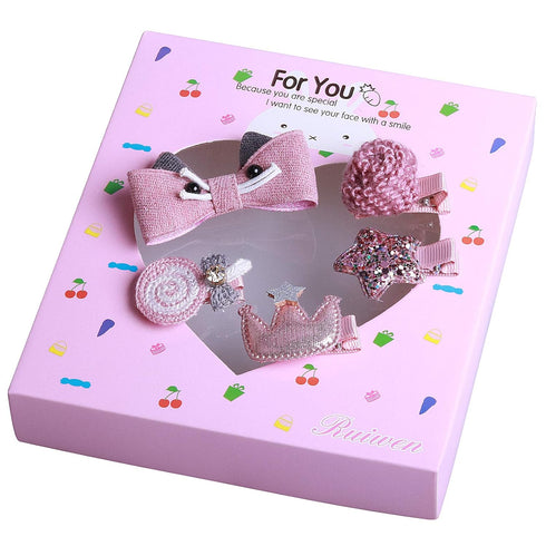 18PCS Baby Hair Accessories Set Gift Set Girl Hair Clips Hair Bow Cute Party Bowknot Flower Multi-Style Hairpin Ribbon for Little Girls Baby Toddl...
