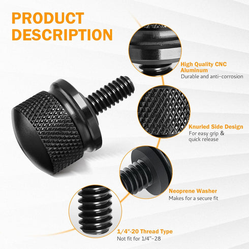 PBYMT Rear Seat Bolt Quick Release Seat Tab Cover Screws Hardware Kit Compatible for Harley Road King Street Electra Glide Dyna Softail 1997-2025...