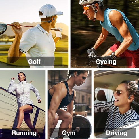 Open Ear Bone Conduction Headphones Bluetooth 5.2, Red...