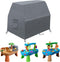 SIRUITON Kids Water Table Cover Fit Step2 Rain Showers Splash Pond Water Table,Waterproof Dust Proof Anti-UV Outdoor Toys Cover-Cover only-Grey...