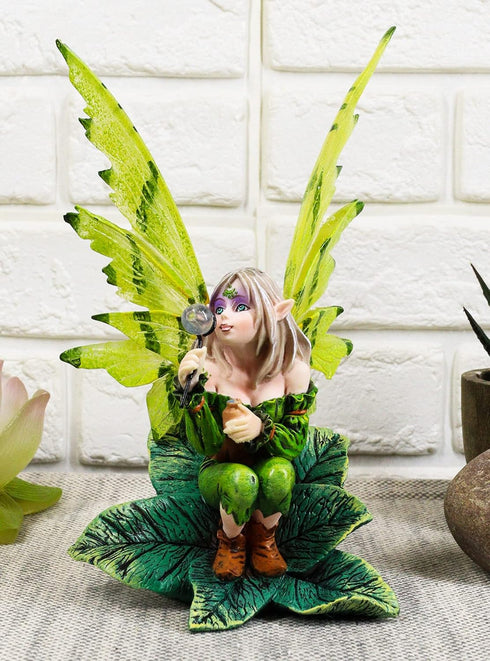 Ebros Mythical Goddess Green Earth Pixie Dust Fairy Blowing Crystal Bubble Statue 6" Tall Whimsical Tribal Gaia Faerie Fantasy Sculpture...
