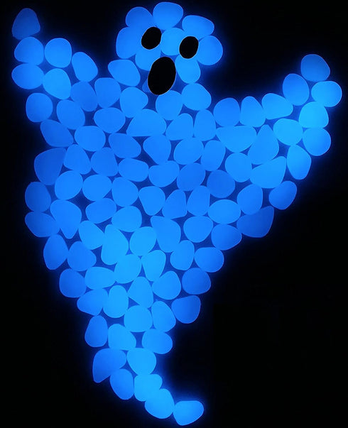 Glow Stones, Glowing in The Dark Pebbles 150pcs for Walkways, Window, Yard Grass, Driveway, Outdoor Decor DIY Decorative Gravel Stones, Fish Tank ...