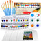 Acrylic Painting Set with 1 Packs / 10 PCS Nylon Hair Brushes 12 Color Tubes (12ml, 0.4 oz) 1 PCS Paint Plate and 4 PCS Canvas for Acrylic Paintin...