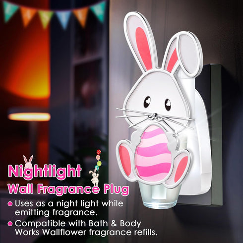 Wall Fragrance Plug in with Night Light, Compatible with Bath & Body Works WallFlower Fragrance, Wall Plug Essential Oil Diffuser with Nightlight ...