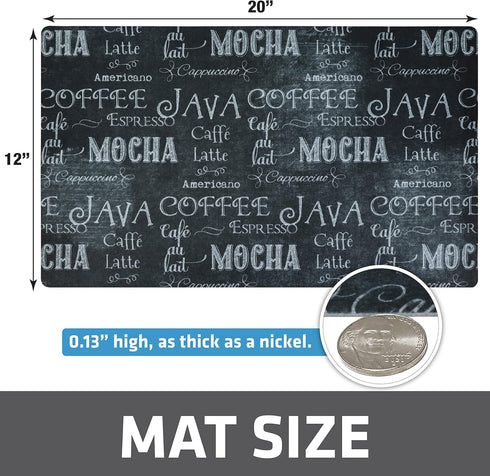 Drymate Coffee Maker Mat, (Coffee Station Bar Accessory) Protects Kitchen Countertops From Spills, Stains & Scratches, Absorbent, Waterproof, Wash...