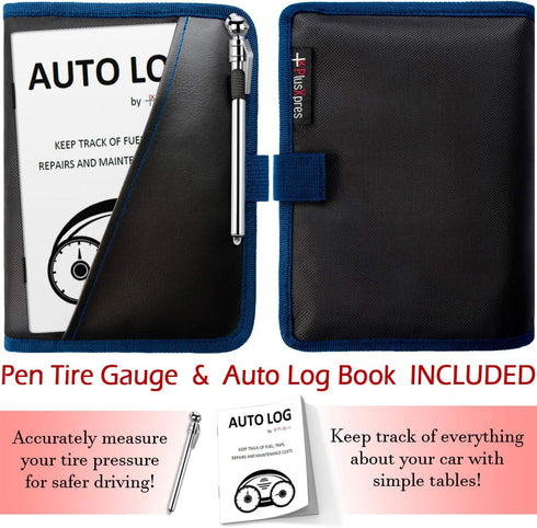 Glove Box Compartment Organizer - Car Document Holder - Owner Manual Case Pouch - Vehicle Storage Wallet for Registration & Insurance Card - Premi...