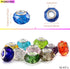 RUBYCA Murano Faceted Beads for Jewelry Making Glass Beads for Bracelets Making Charms European Silver Core Lampwork Spacer Craft Large Hole Bulk ...