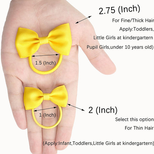 CÉLLOT Toddler Hair Accessories - 40pcs 2.75" Elastics Rubber Ribbon Bands, Bows for Baby Girls, Kids & Children...