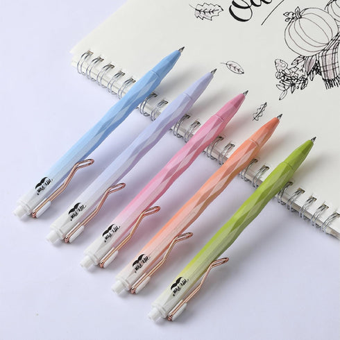 Mr. Pen- Diamond Cut Gel Pens, 5 Pack, Black Ink Gel Pens, Fast Dry, Retractable Gel Pens Fine Point 0.5mm, Retractable Pens, Cute Pens, Gel Ink P...