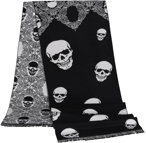 Landisun Women Scarf Men Scarf Skull Shawl Unisex Soft Long Elegant Classical Tassels...