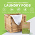 Eco Friendly Laundry Detergent Pods, 32 Pods, Powerful Stain And Odor Removal, Skin Friendly, Rainforest Fresh Scent, Biodegradable and Sustainabl...