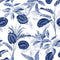 Palm Tree Leaf Navy Blue and White Floral Wallpaper Peel and Stick Tropical Wallpaper Jungle Contact Wall Paper Leaves Flower Watercolor Bathroom ...