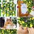 AirSun Artificial Morning Glory Flower Vines, 2pcs 15Feet Hanging Plants Silk Garland Fake Green Plant Home Garden Wall Fence Indoor Outdoor Weddi...