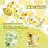 Whaline 2 Rolls Summer Lemon Wired Edge Ribbon 12 Yard Yellow Green Lemon Pattern Ribbon Summer Spring Fabric Decorative Craft Ribbon Roll for Gif...