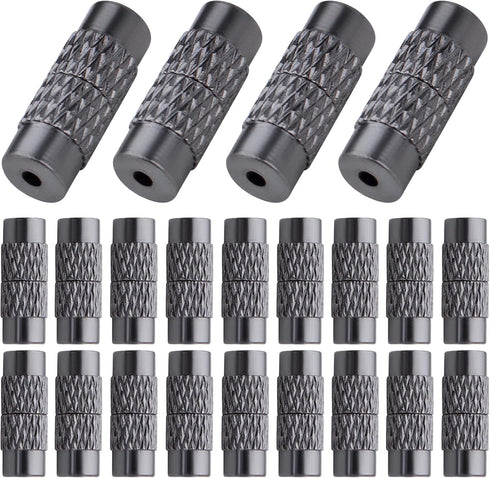 50pcs Gun Black Screw Twist Clasps Brass Barrel Tube Fastener Cord End Caps Jewelry Clasps Decorative Accessories for DIY Bracelet Necklace Craft ...