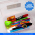 BAZIC Plastic Pencil Case Utility Storage Box, Clear Color, Multi Purpose Organizer for Pens Pencils, 4-Pack...