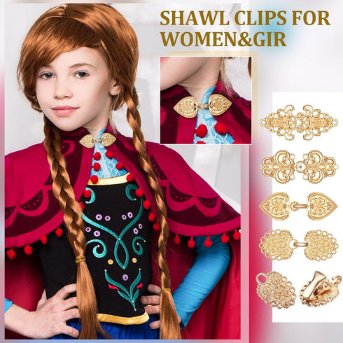 10 Pieces Retro Cardigan Clip Vintage Sweater Swirl Clip Antique Flowers Pattern Shawl Clips Sweater Collar Clip Dresses Shawl Clip Shirt Brooch C...