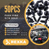 Rexka 50pcs Fender Bumper Shield Fender Liner Push Pin Retainer Clips 6030441 for Jeep Dodge Ram Chrysler...