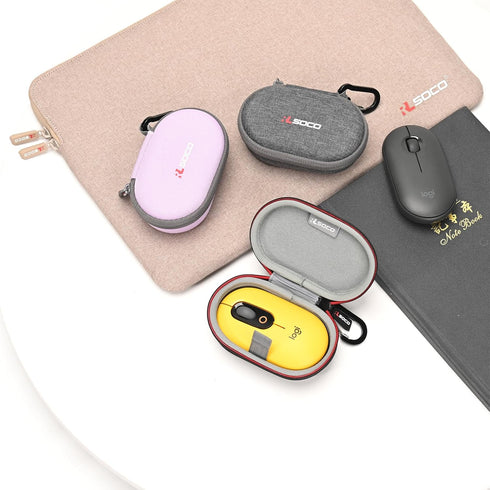 RLSOCO Carrying Case for Logitech POP/Pebble Mouse 2/Pebble Wireless Mouse with Keychain (Black)...
