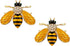 SELOVO Honeybee Bee Yellow Enamel Small Brooch Pin Set 2 Pcs Gold Tone Crystal...
