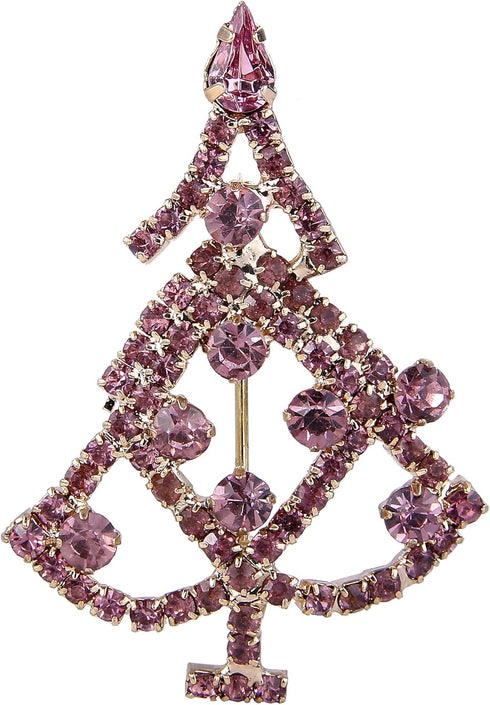 Flyonce Christmas Tree Brooch Pin for Women, Sparkly Rhinestone Crystal Xmas Jewelry Gifts Wishing Tree Lapel Pin...