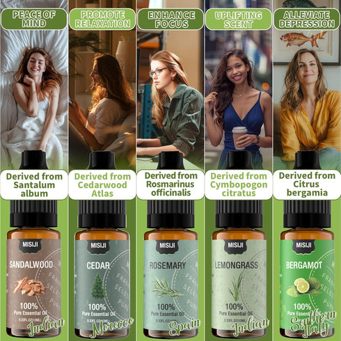Essential Oils Set 10 Scents-Diffuser Oils for Home,Essential Oils Scents for Diffusers,Home, Aromatherapy,Candle&Soap,Aromatherapy…...