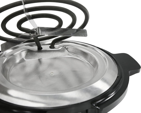 Elite Gourmet ESB-300X Single Countertop Coiled Burner, 1000 Watts Electric Hot Plate, Temperature Controls, Power Indicator Lights, Easy to Clean...