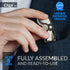 Key Organizer Keychain Smart Compact Key Holder for 8 Keys - Fully Assembled & Easy to Use Black...