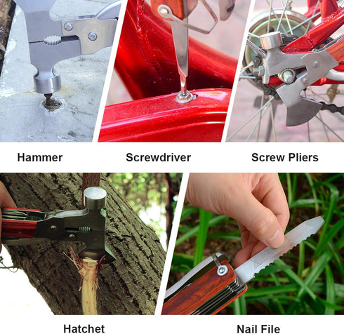 Camping Gear Multitool, Cool & Unique Birthday Gifts for Men Dad Husband Boyfriend, 18-in-1 Survival Gear for Outdoor Hunting Hiking, Emergency Es...