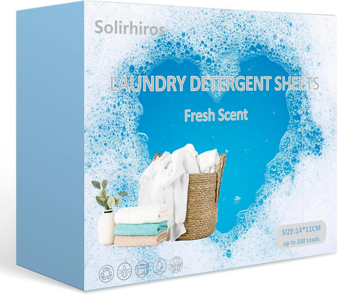 Travel Laundry Detergent - Laundry Sheets Detergent Eco-friendly No Plastic Recyclable Packaging,Washing Detergent Soap Strips for Home Dorm Trave...