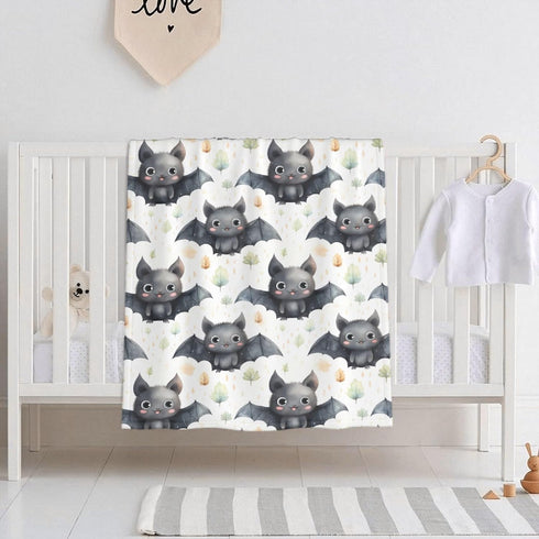 Halloween Bats Baby Blanket Gifts Super Soft Swaddle Newborn Cozy Baby Receiving Blanket Stroller Throw Blanket for Crib 40x30 in for Puppy...