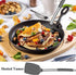 Silicone Cooking Spatula Turner, Heat Resistant Large Silicone Slotted Spatula Solid Spatulas for Nonstick Cookware, BPA Free Black Silicone Kitch...