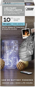 Feit Electric Fairy Light LED 10 Foot Silver Strand, Powered by Three AA Batteries or USB, 10ft Ultra Thin Silver-Wire Creates a Magical Cool Whit...