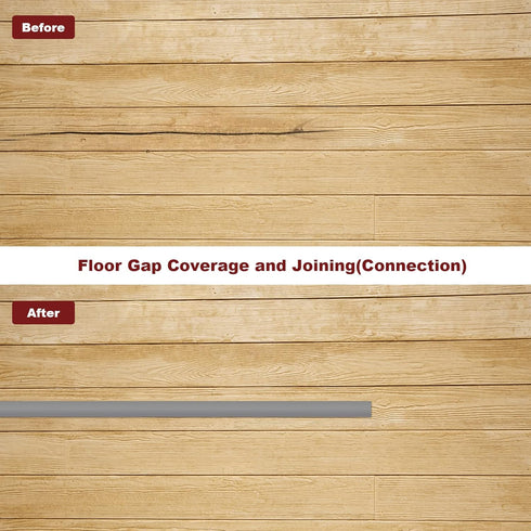 6.56 Feet Floor Transition Strip Waterproof Self Adhesive Transition Profile Flooring Cover Strips Vinyl Floor Edge Trim Floor Joining Strip Floor...