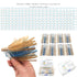 3120pcs 156 Values Metal Film Resistor Kit Minidodoca 1 Ohm-10M Ohm 1/4W 0.25 watt ±1% Tolerance Fixed Resistors Assortment Kit RoHS Compliant 100...