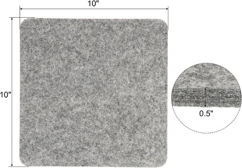 PATIKIL Wool Pressing Mat, 10" x 10" Wool Ironing Pad Blanket 0.5" Thickened Heat Resistant Quilting Ironing Pad for Quilters Sewing Craft, Grey...