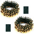 echosari 2 Pack Battery Operated String Lights, 13.2Ft Green Wire 40 LED String Lights Outdoor Waterproof Fairy Lights for Wedding Party Wreath Tr...