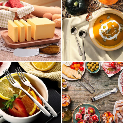 Charcuterie Accessories (14 Pcs), Cheese Spreaders for Charcuterie Board, Mini Serving Spoons, Forks and Mini Serving Tongs - Charcuterie Utensils...