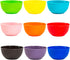 Youngever 9 Pack 10 Ounce Plastic Bowls, Kids Plastic Bowls, Set of 9 (9 Rainbow Colors)...