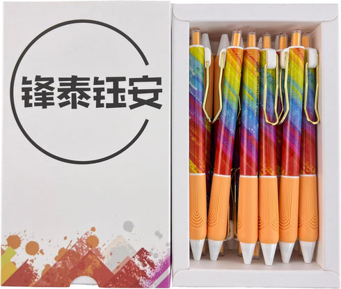 Fengtaiyuan Rd01Oily, 18 Count, Ballpoint Pens - Black Ink, 0.7mm, FIne Point, Writting Smooth (Black-Rd01OilyB)...